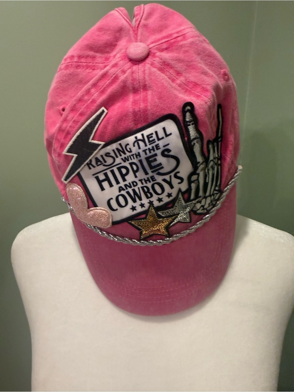 Hippies and cowboys trucker hat